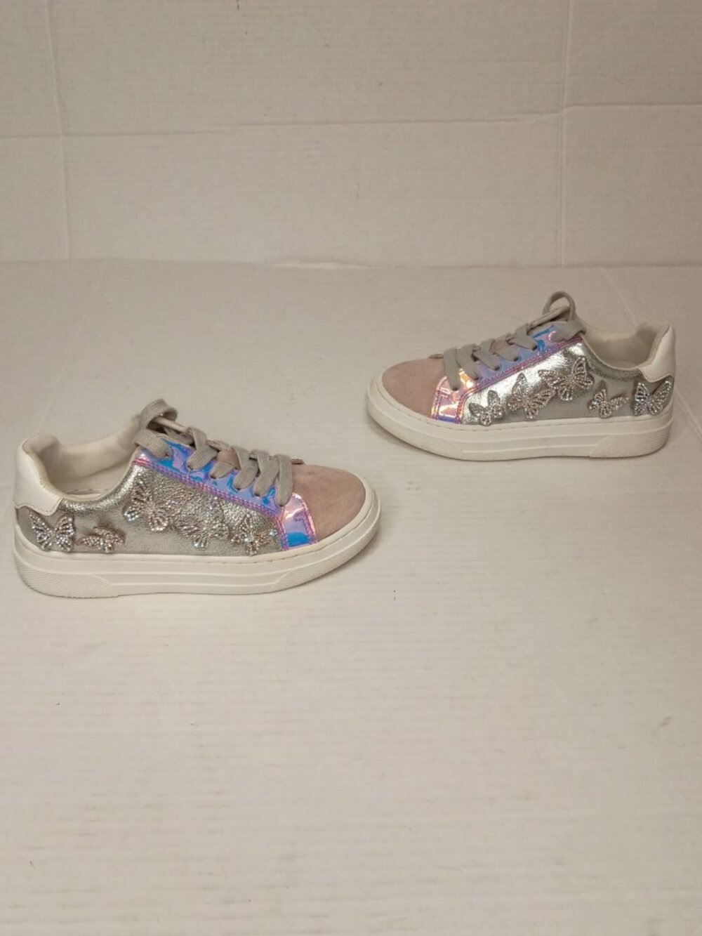 Steve Madden Kids Flori Iridescent Butterfly Sneakers Size 13M